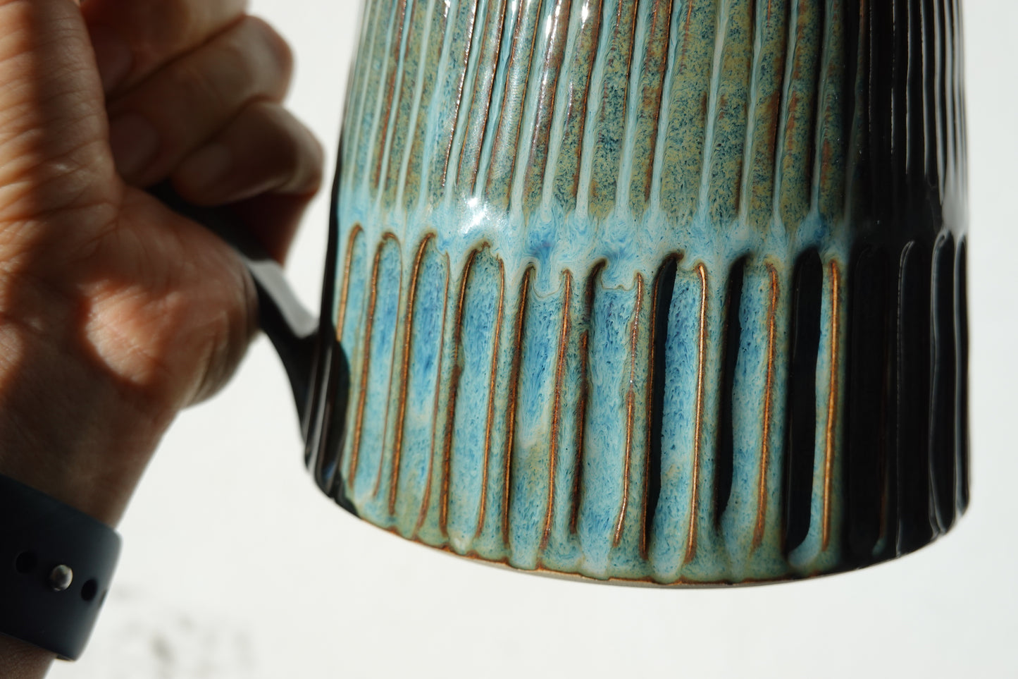 Large Pitcher in Denim Blue