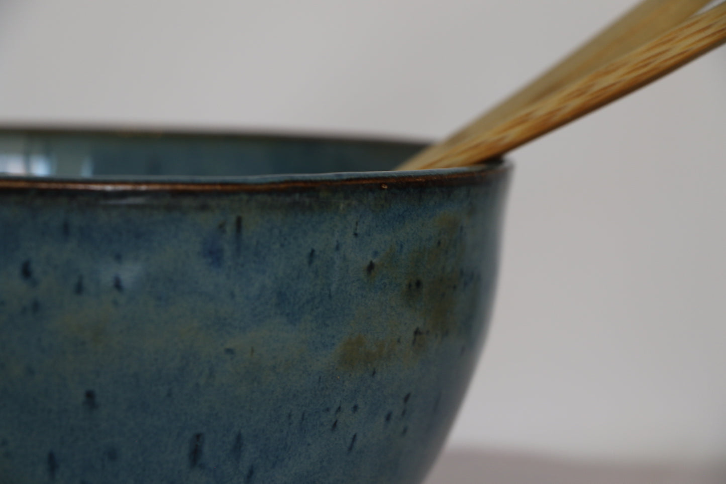 Large Blue Salad or Serving Bowl