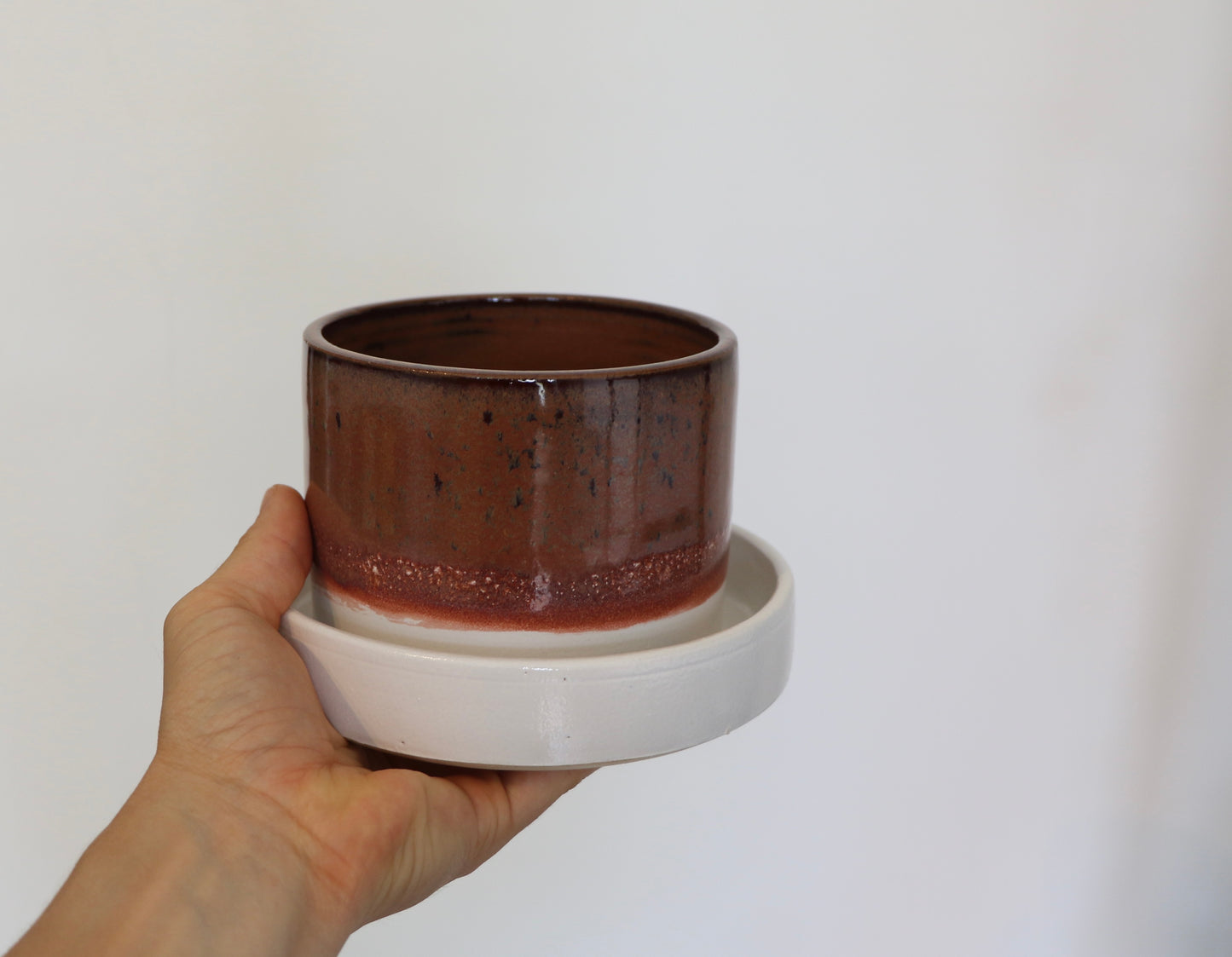 Planter - Pink and White