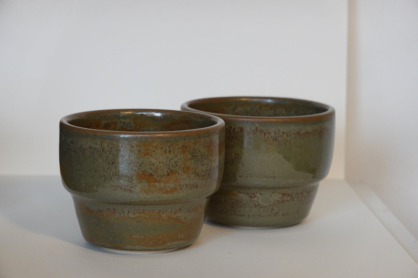 Coffee Cups Set - Olive Green