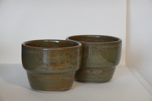 Coffee Cups Set - Olive Green