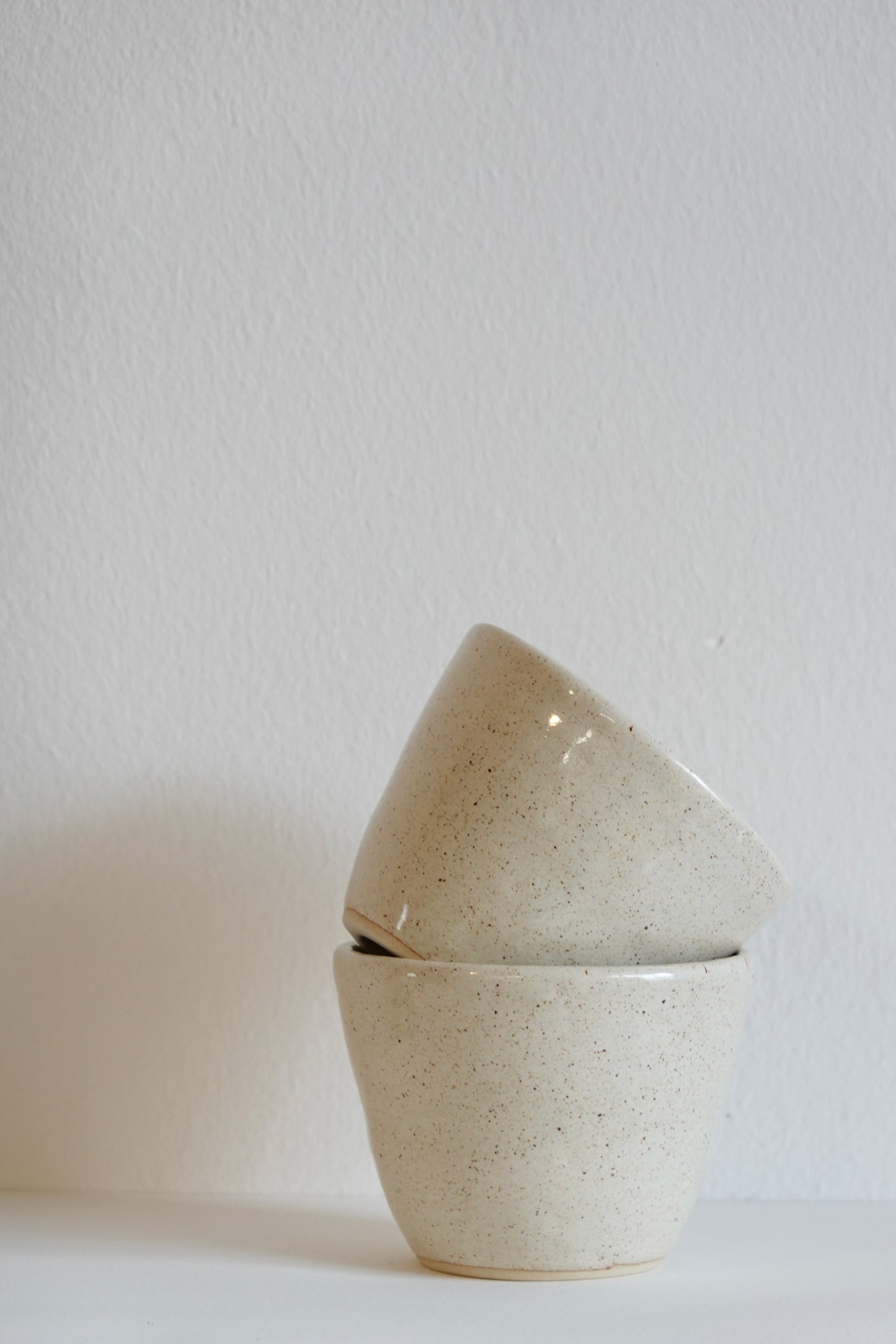 Coffee Cups Set - cream speckle