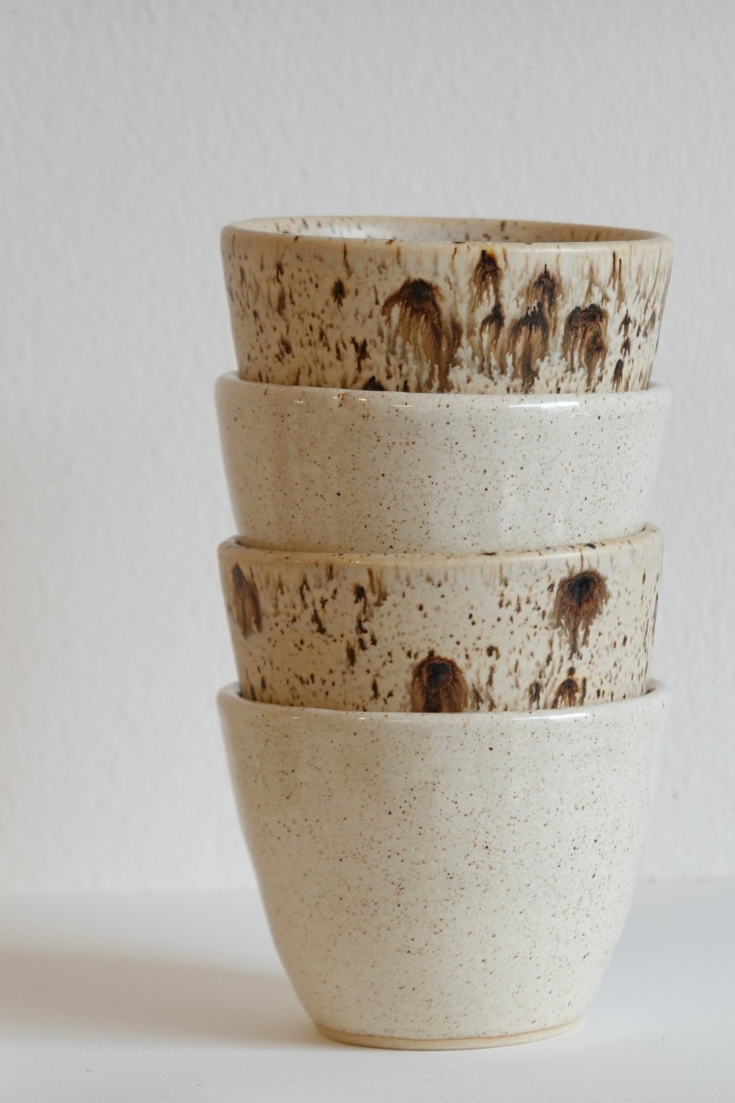 Coffee Cups Set - cream speckle